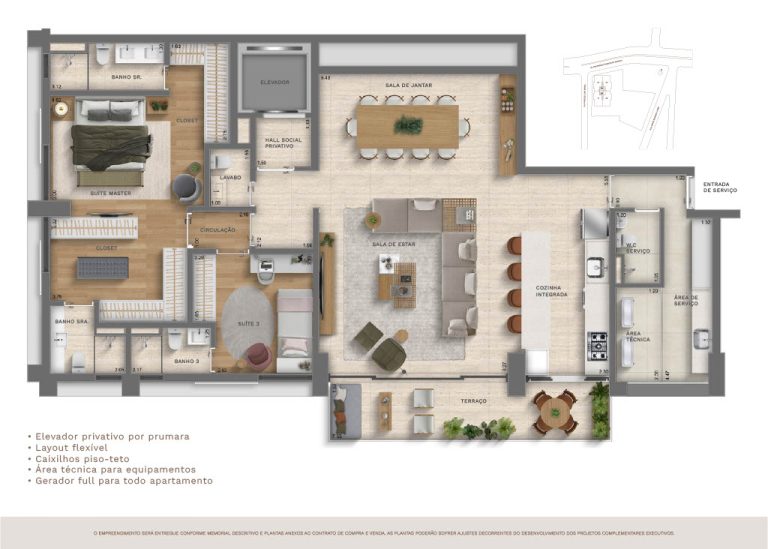 residence planta 1.1 the club jardim guedala
